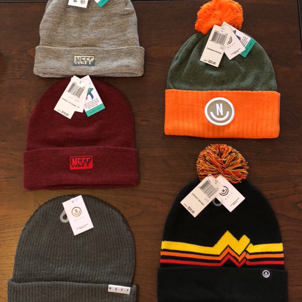 NEFF Hats and Beanies, New w tags, assorted colors